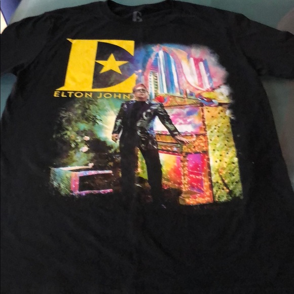 ELTON JOHN YELLOW BRICK ROAD TOUR UNISEX T SHIRT - Picture 2 of 3